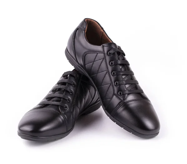 Para męskich klasycznych butów skórzanych na białym BAC — Zdjęcie stockowe