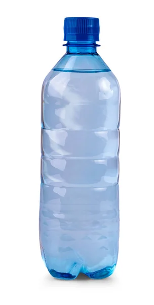 Láhev s vodou izolované na bílém s výstřižkem cestu — Stock fotografie