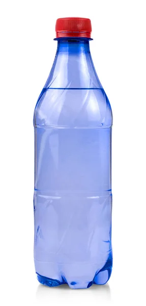 Wasserflasche isoliert auf weiß mit Clipping-Pfad — Stockfoto