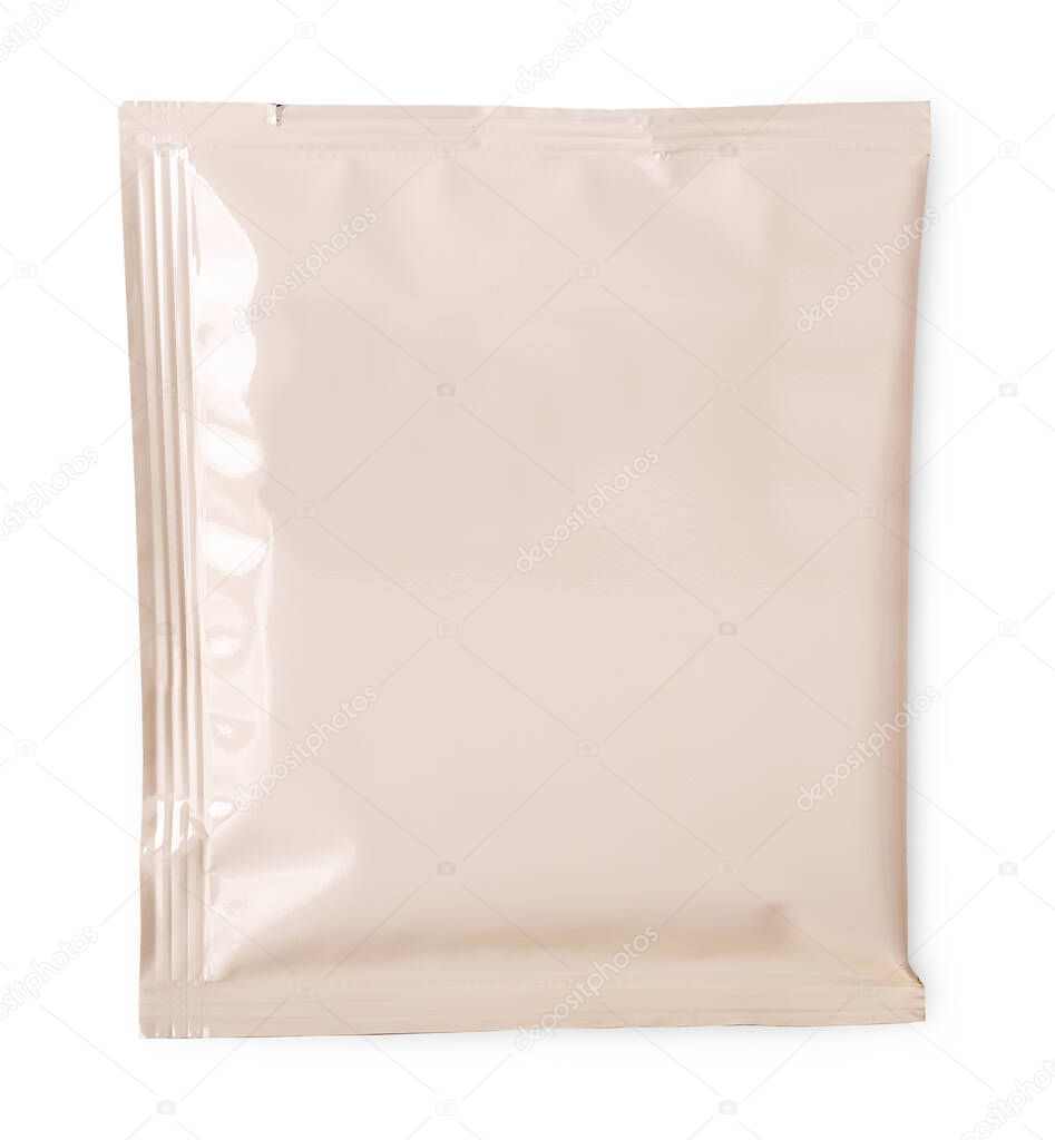 Mockup Blank Bag For Coffee, Candy, Nuts, Spices, Self-Seal Zip Lock Foil Or Paper Food Pouch Snack Sachet Resealable Packaging. With clipping path