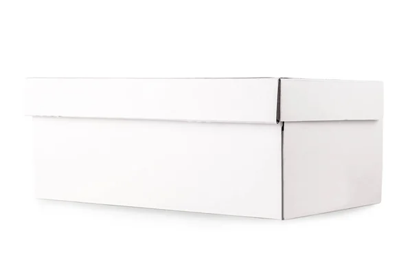 White Shoe Box Isolated White Clipping Path — Stock Photo, Image