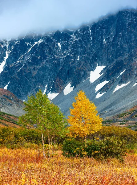 The Autumn in the mountains. Beautiful autumn view of Kamchatka Peninsula