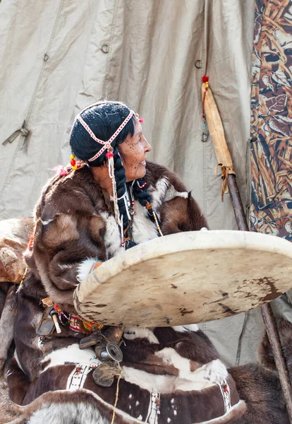 Petropavlovsk Kamchatka Ryssland November 2020 Kamtjatka Aboriginal Koryak Folkensemble Föreställning — Stockfoto