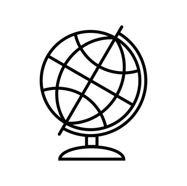 Dünya siyah çizgi vektör simgeler
