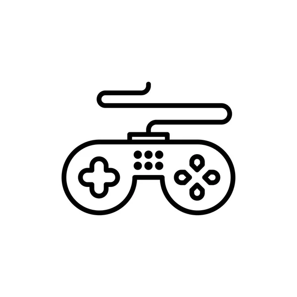 ゲームパッドの黒い線のベクトルのアイコン — ストックベクタ