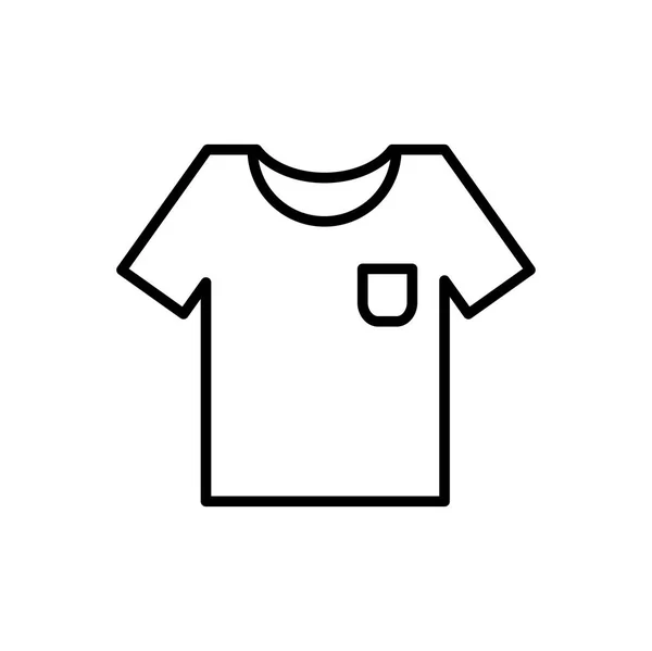Shirt Zwarte Lijn Vector Iconen — Stockvector