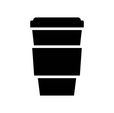 kahve kağıt Kupası siluet vektör simgesi