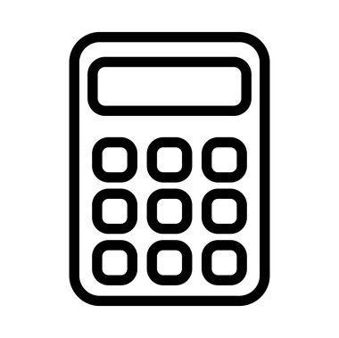Hesap makinesi siyah vektör simgesi