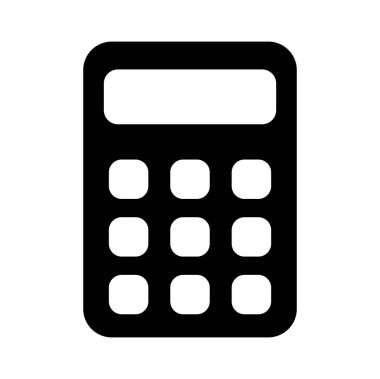 Hesap makinesi siyah vektör simgesi