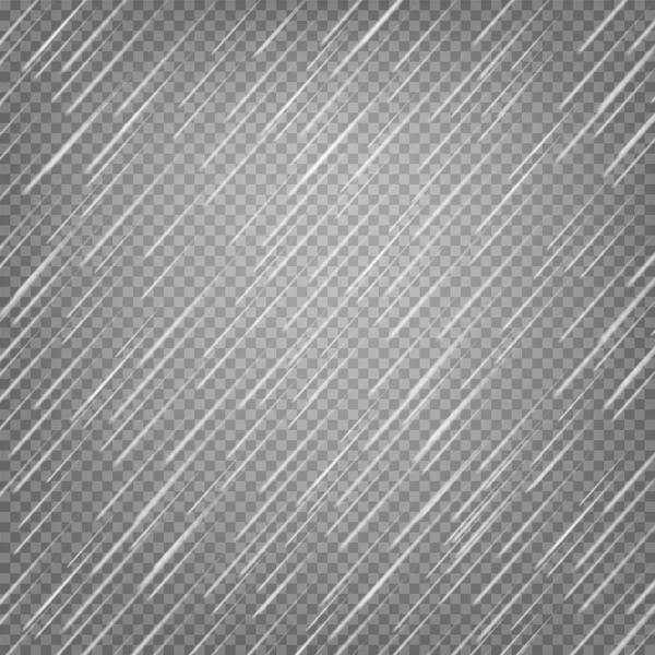 Pluviométrie Naturelle Sur Fond Damier Modèle Pluie Transparent Fond Chute — Image vectorielle