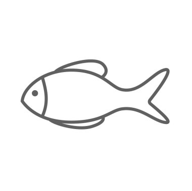 Balık Düz Vektörü Simgesi