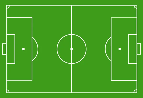 Esquema Del Campo Fútbol Campo Fútbol Marcado Campo Fútbol Campo — Vector de stock