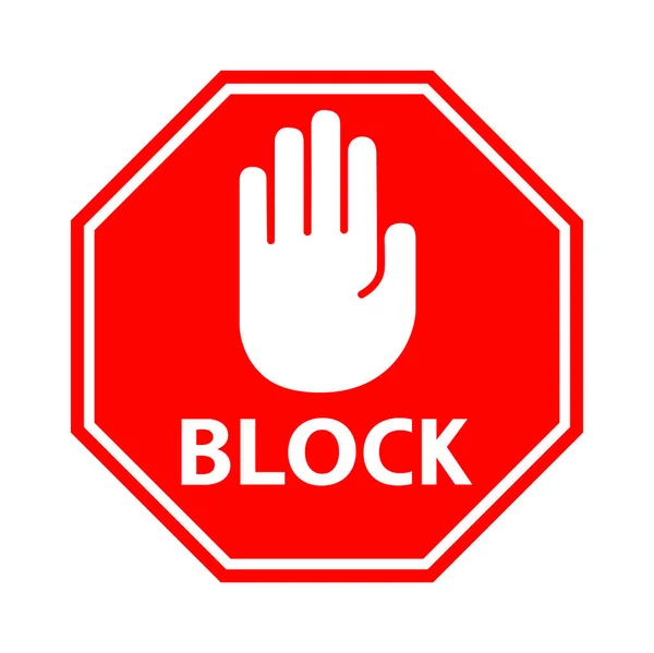 El blok reklamlar illüstrasyon işareti