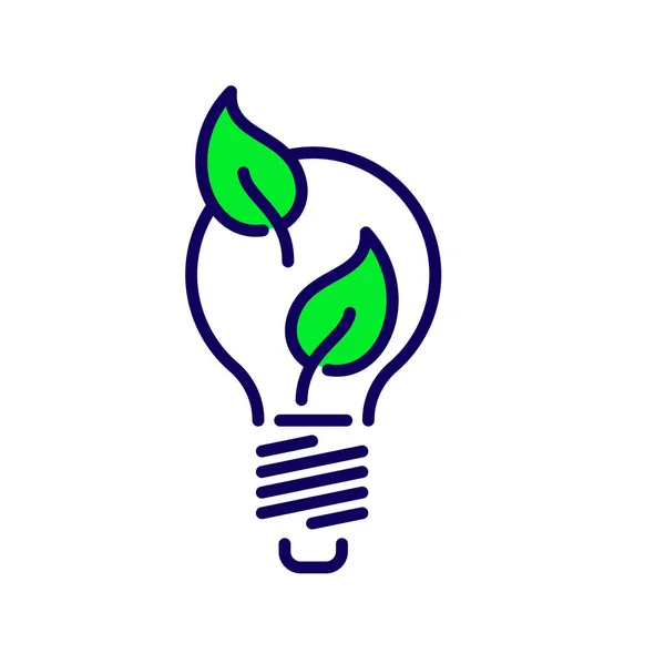 Energy Efficiency Green Energy Vector Icon — Stock Vector