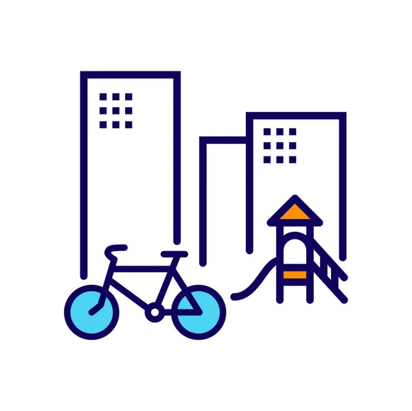 Gelişmiş altyapı vektör simgesi