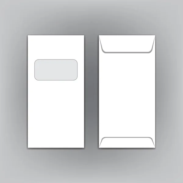 Envelop Platte Vector Mockup — Stockvector