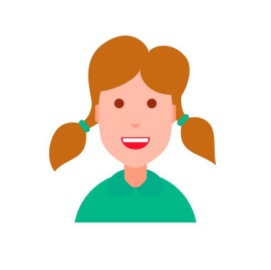 Kadın büstü vektör simgesi. Avatarlar.