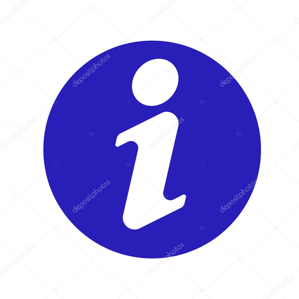 Info Sign Icon Flat Vector