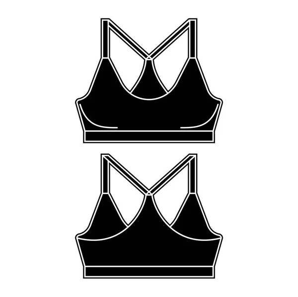 Sport Bra Vector Icons — Stock Vector