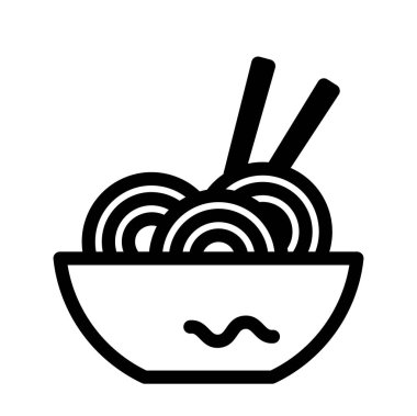 makarna çanak vektör çizgi simgeleri