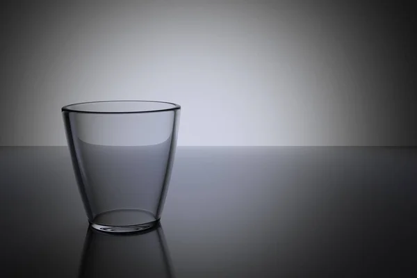 3Dレンダリング独立した背景を持つ空の飲料ガラス現実的なカップ — ストック写真