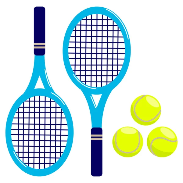 Tennisrackets Ballen — Stockvector