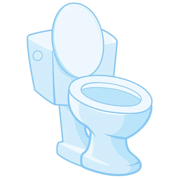 Toilet Witte Achtergrond Vectorillustratie — Stockvector