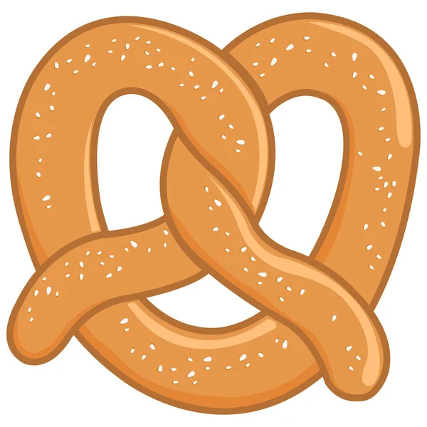 Ilustración Vectorial Pretzel Sobre Fondo Blanco — Archivo Imágenes Vectoriales