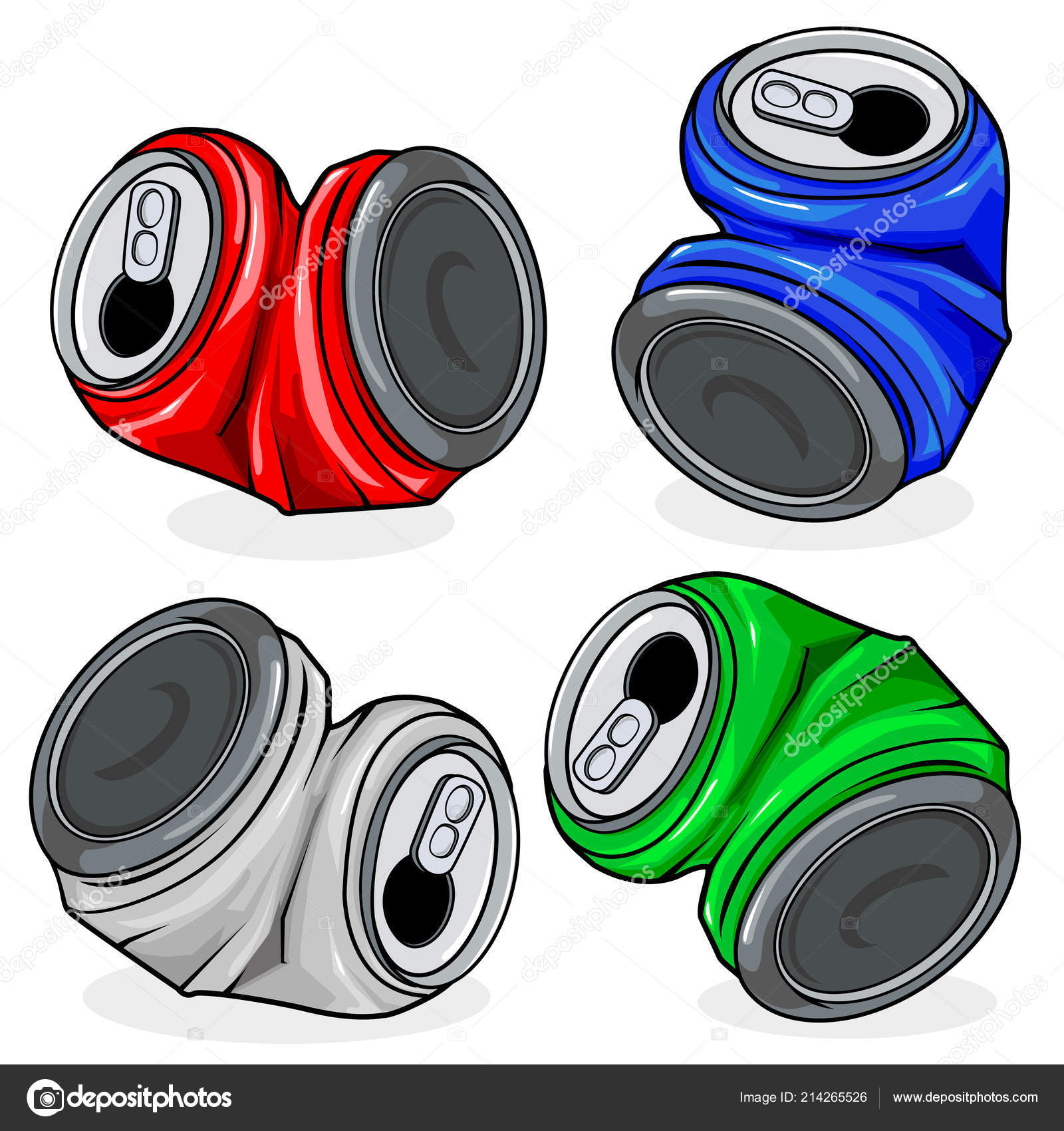 Crushed Soda Can Vector Art Stock Images Depositphotos