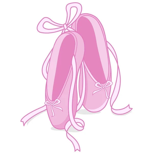 Par Zapatos Ballet Rosa — Archivo Imágenes Vectoriales