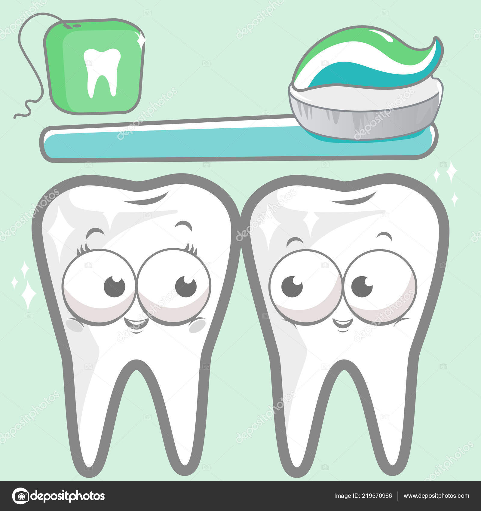 Cartoon Teeth Toothbrush Dental Floss Stock Vector Image by ©stockakia #219570966 Cartoon Teeth Toothbrush Dental Floss Stock Vector Image by ©stockakia #219570966