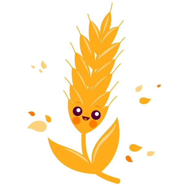 可爱的小麦或大麦字符的向量例证 — 图库矢量图片