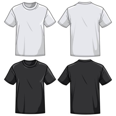 Siyah ve beyaz t shirt.