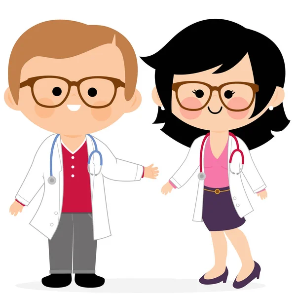 แพทย์ชายและหญิง — ภาพเวกเตอร์สต็อก