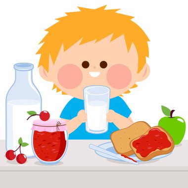 küçük çocuk yemek kahvaltı