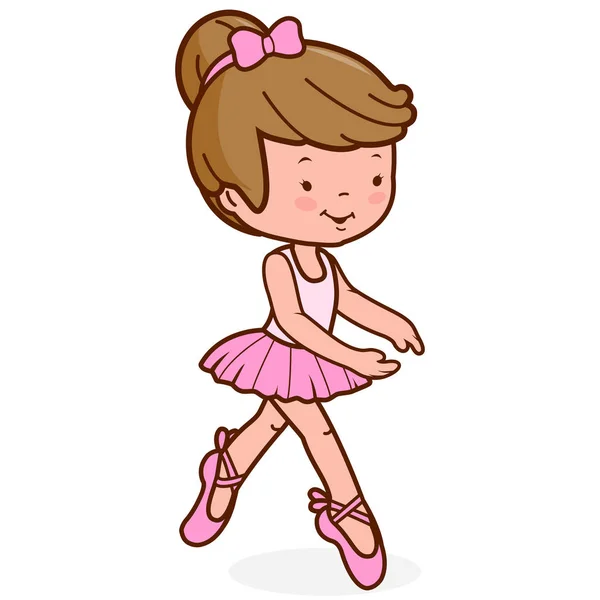 Petite danseuse de ballet — Image vectorielle