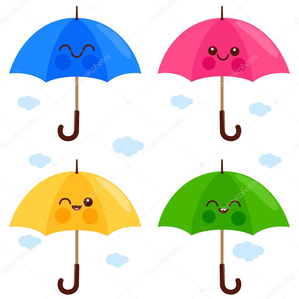 Cute umbrella characters