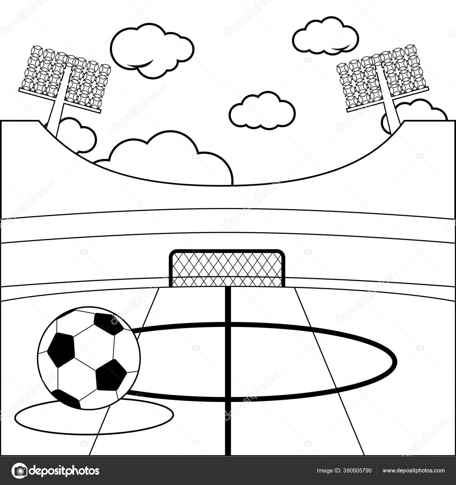 Coloriage ballon de foot (Coloriage Foot)