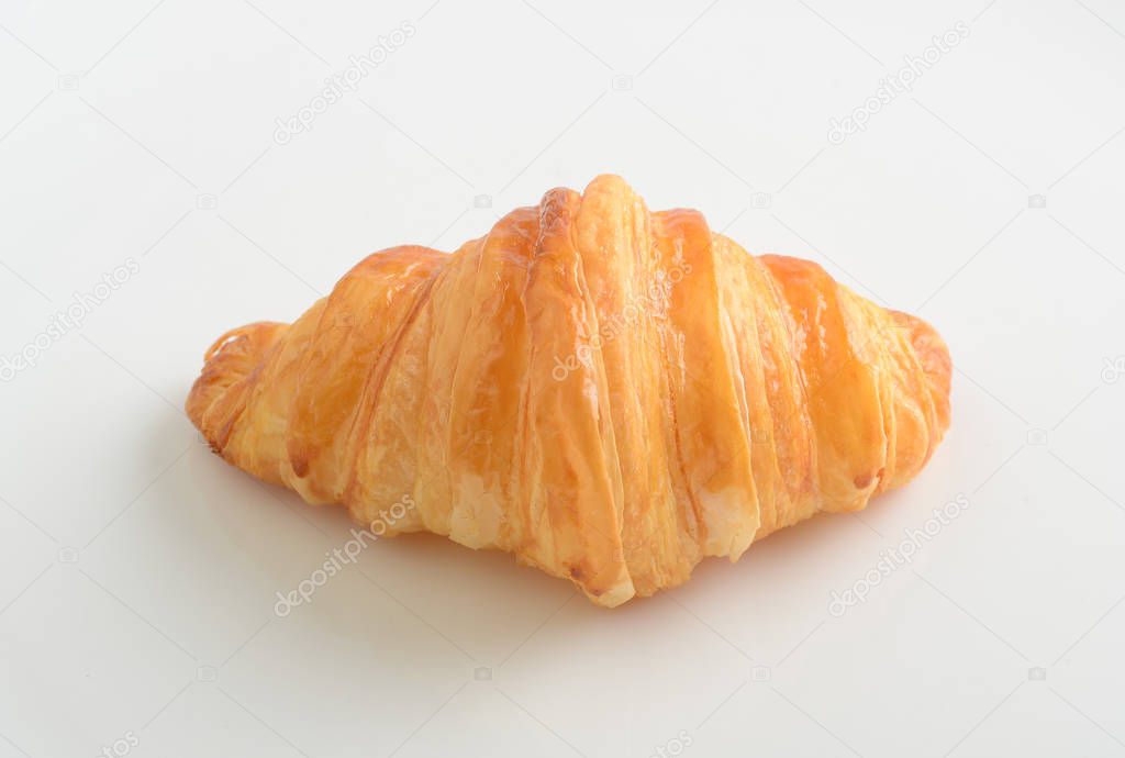 Close up side of croissant