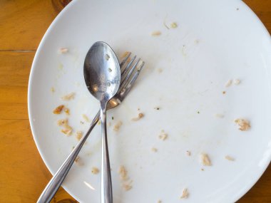 Yağlı kaşık ve çatal 