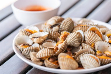 Izgara Cockle deniz ürünleri