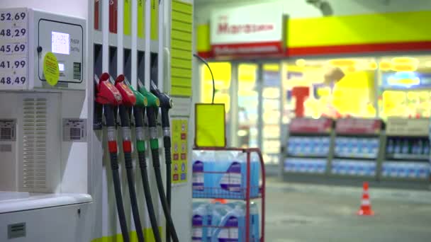 Gasolinera Columna Combustible — Vídeo de stock