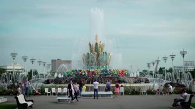 Moskova Rusya VDNKh Taş Çeşmesi