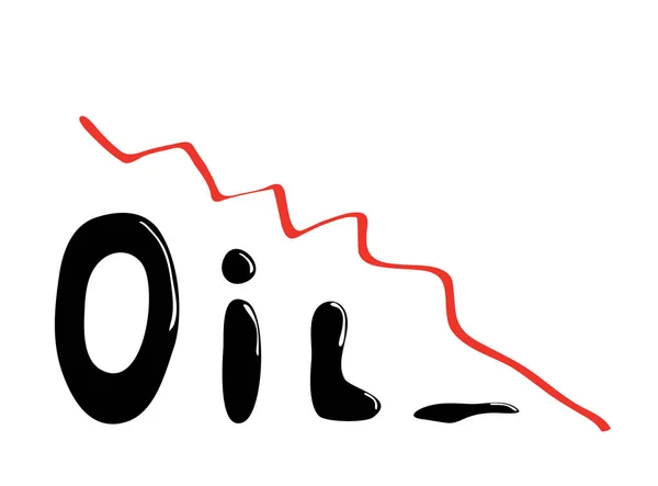 Падение цен на нефть — стоковый вектор