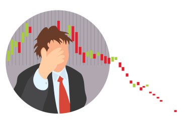 Alıntıların arka planında eli kapalı bir iş adamının silueti. küresel borsa durgunluğu