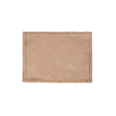 Boş deri jeans etiket, kırpma yolu ile beyaz arka plan üzerinde izole.