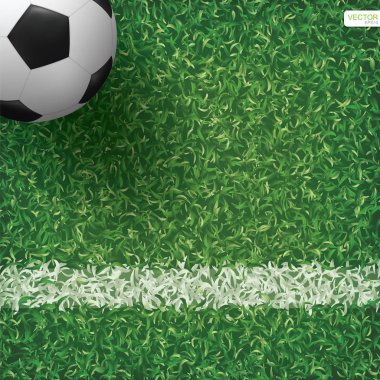 Futbol futbol topu futbol alan desen ve doku arka planda. Vektör çizim.