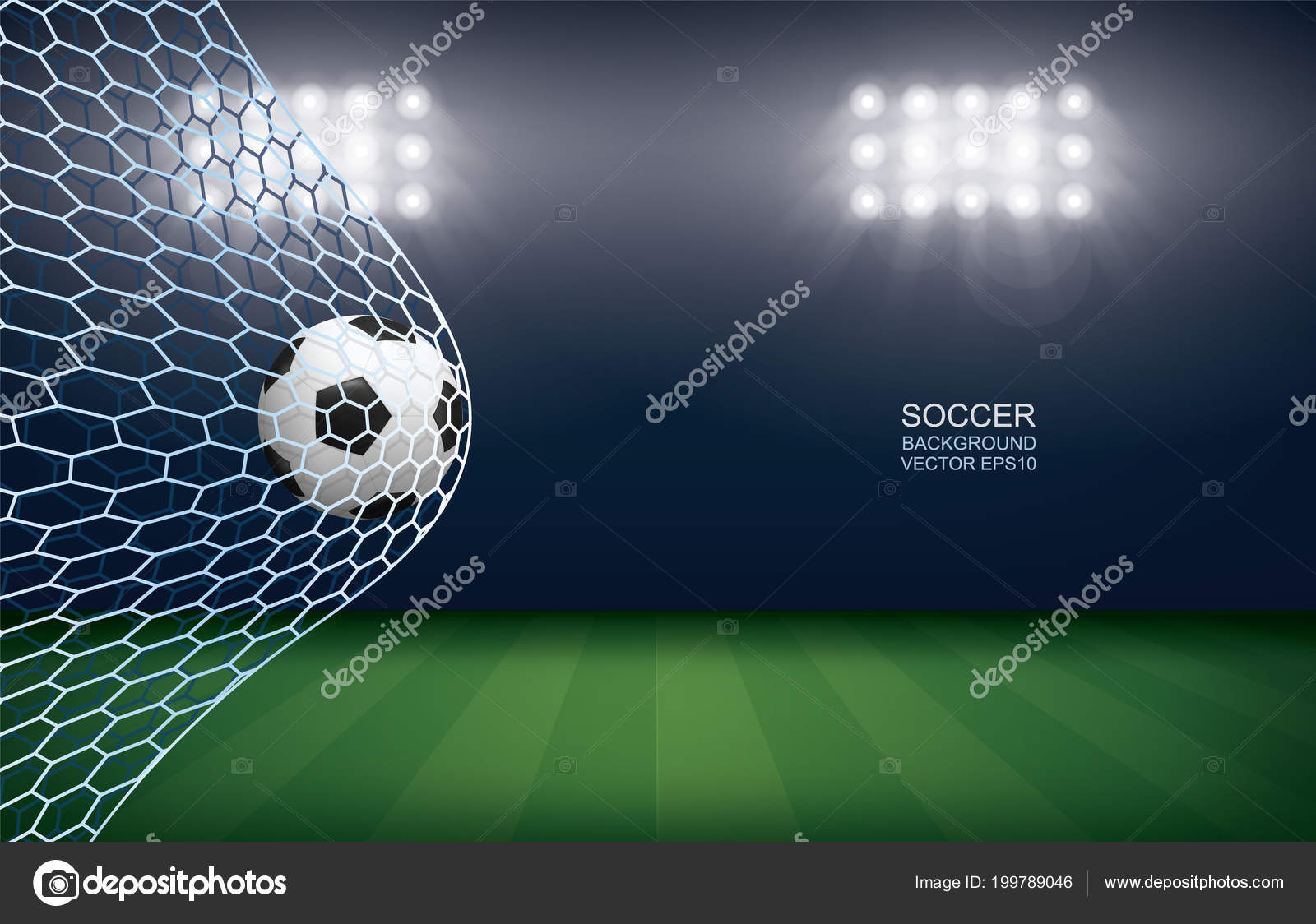 Bola de Futebol Verde e Amarela Stock Illustration