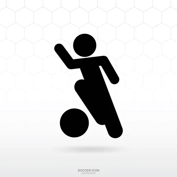 Icono Del Jugador Fútbol Fútbol Fútbol Deporte Signo Símbolo Para — Vector de stock