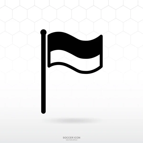 Icono Bandera Fútbol Fútbol Deporte Signo Símbolo Para Diseño Plantilla — Vector de stock